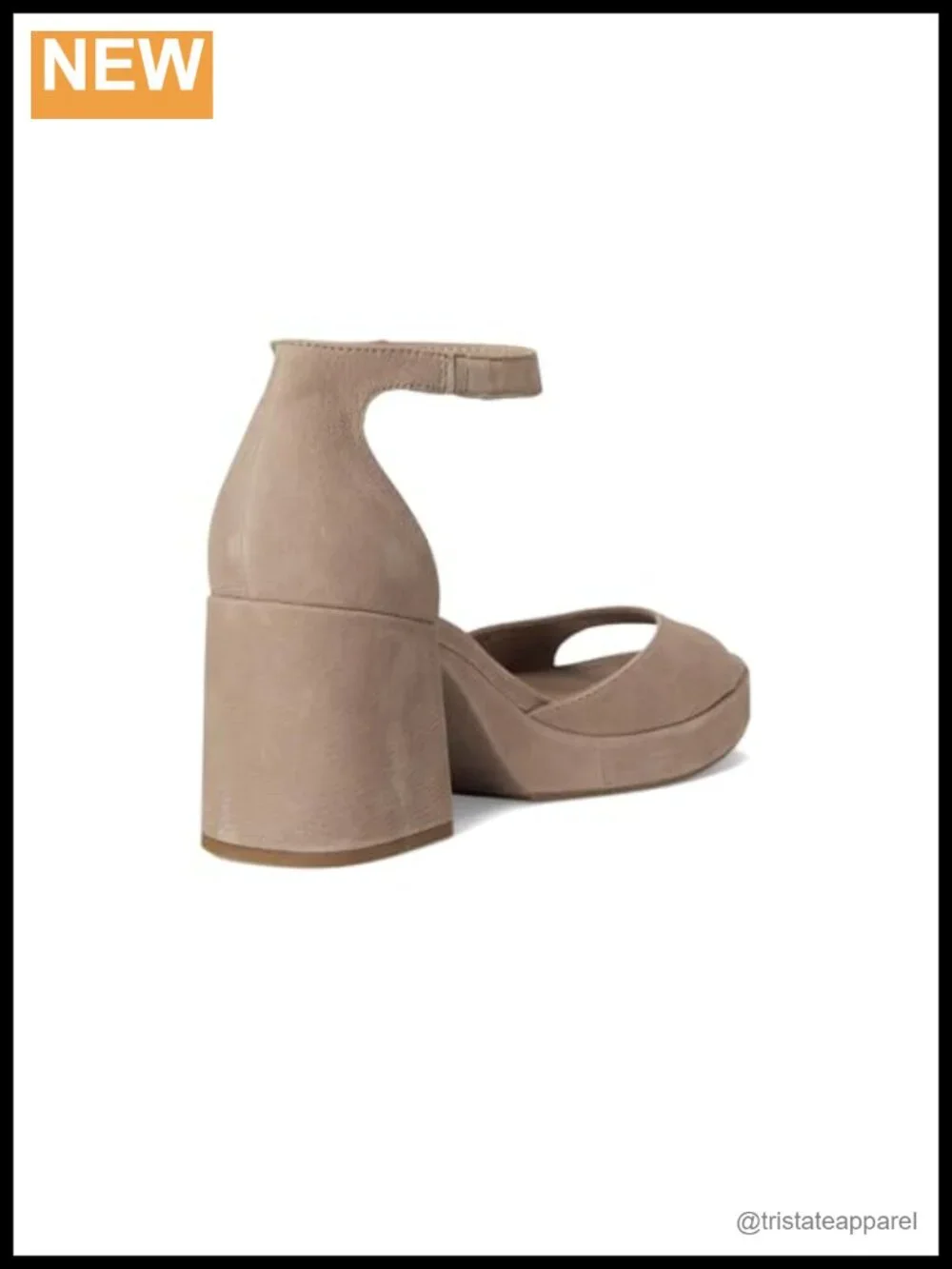 Platform Sandals with Leather Ankle Strap Hook-and-Loop Closure